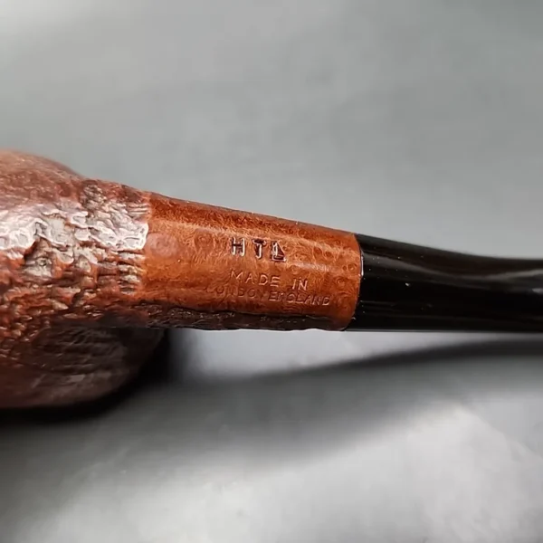 HTL Sandblasted Bent Apple Estate Briar Pipe, English Estates - Image 4
