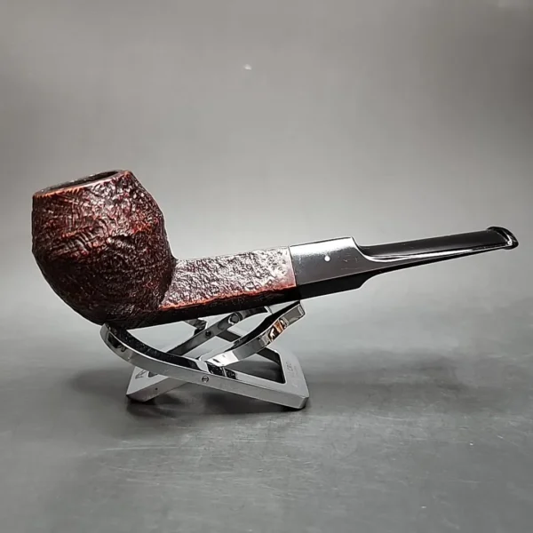 1958 Dunhill Shell ODA 837 Sandblasted Bulldog Estate Briar Pipe, English Estates - Image 4