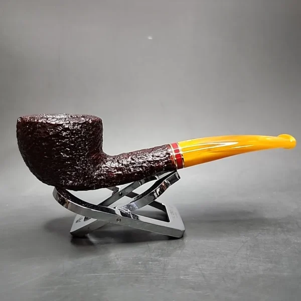 Savinelli 2024 Saint Nicholas 316 KS Rusticated Pot Briar Pipe, 6mm, New - Image 4