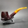 Savinelli 2024 Saint Nicholas 602 KS Rusticated Bent Billiard Briar Pipe, 6mm, New - Image 4