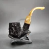 Savinelli Estella Rusticated Oom Paul Estate Briar Pipe, Unsmoked - Image 4