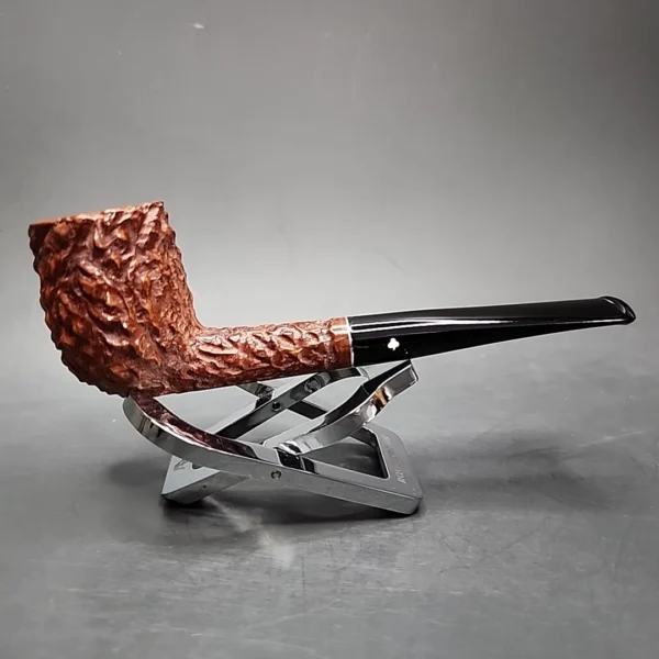 Kaywoodie Natural Burl Rusticated Billiard Estate Briar Pipe, American Estates - Image 4