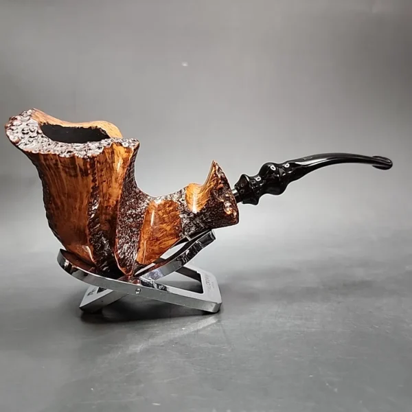 Preben Holm Fancy Sandblasted Freehand Estate Briar Pipe, Danish Estates - Image 4