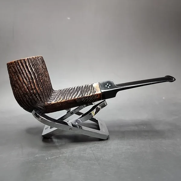 Sasieni Four Dot Rustic Perth Estate Briar Pipe, English Estates - Image 4