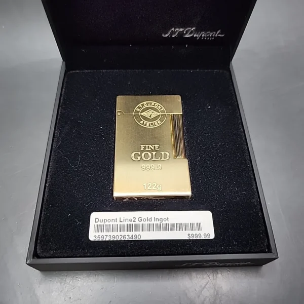 S.T. DUPONT Line2 Gold Ingot Lighter - Image 4
