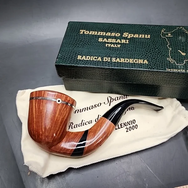 Tommaso Spanu Millennio 2000 Bent Dublin Estate Briar Pipe, Unsmoked - Image 4