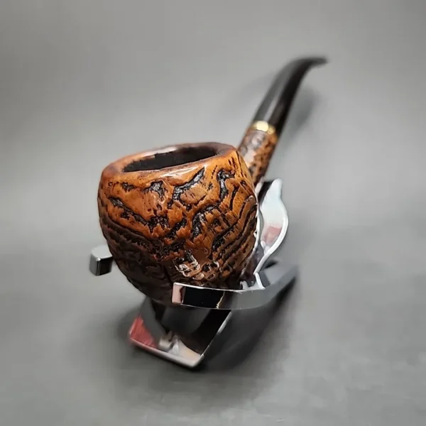 Charatan's Make 73x Lane Era Sandblasted Acorn Estate Briar Pipe, English Estates - Image 4