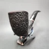 2001 Steve Weiner XL Rusticated Bent Dublin Estate Briar Pipe, American Estates - Image 4