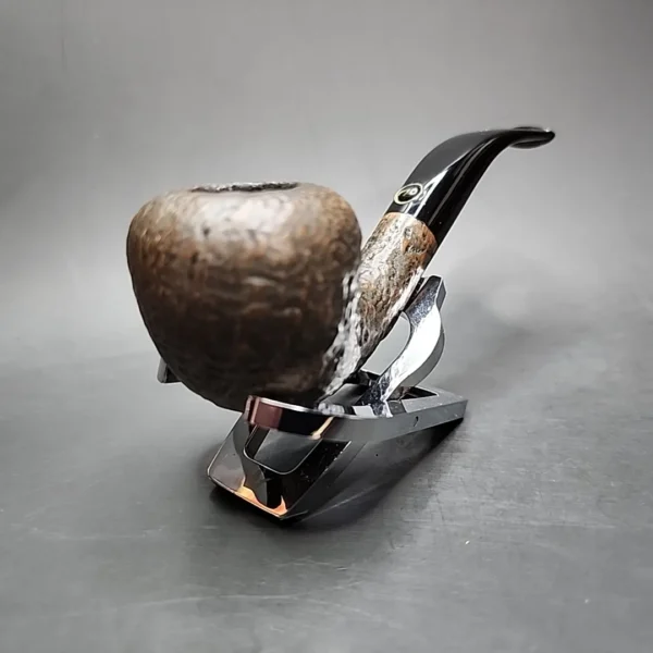 Aldo Velani Barolo Sandblasted Pear Estate Briar Pipe, Unsmoked - Image 5