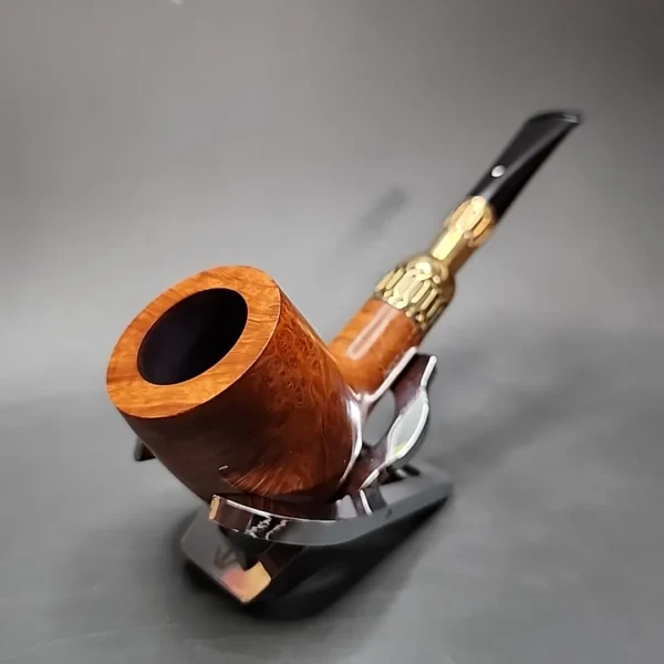 1980 Dunhill 51033 18k Gold Spigot Billiard Estate Briar Pipe, Unsmoked - Image 5