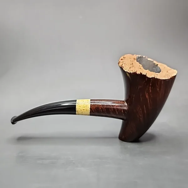 Pipe Tristan Smooth Drunken Poker Sitter Handmade Briar Pipe, New - Image 5