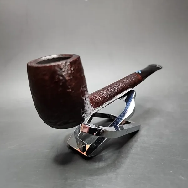 Sasieni 4 Dot Ruff Root Dark Sandblasted Canadian Estate Briar Pipe, French Estates - Image 5