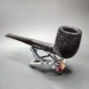 Sasieni Four Dot Rustic Warwick Rusticated Billiard Estate Briar Pipe, English Estates - Image 5