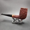 1999 Clarence Mickles Large Rusticated Billiard Estate Briar Pipe, American Estates - Image 5