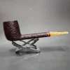 Savinelli 2024 Saint Nicholas 804 KS Rusticated Canadian Briar Pipe, Unsmoked, 6mm - Image 5