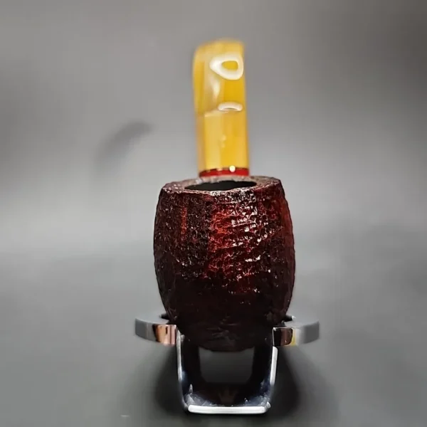 Savinelli 2024 Saint Nicholas 614 KS Rusticated Oom Paul Briar Pipe, 6mm, New - Image 5