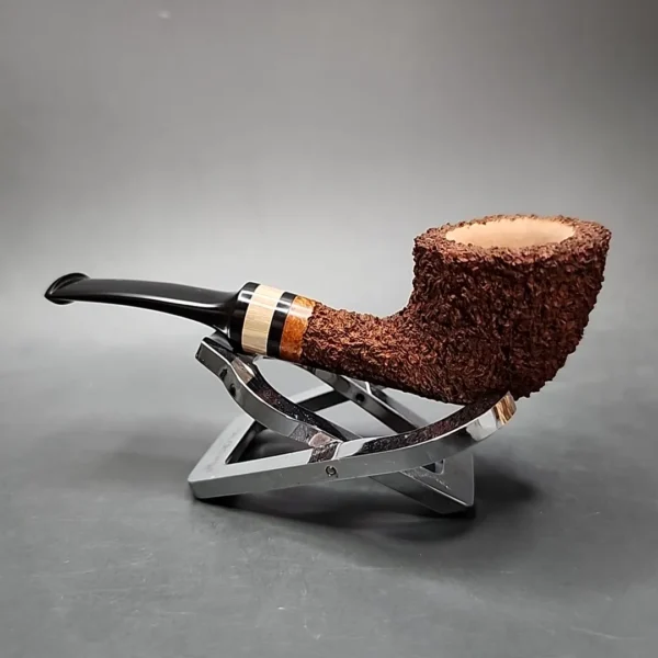Preston Rogers Rusticated Nosewarmer Pot Handmade Briar Pipe, New - Image 5