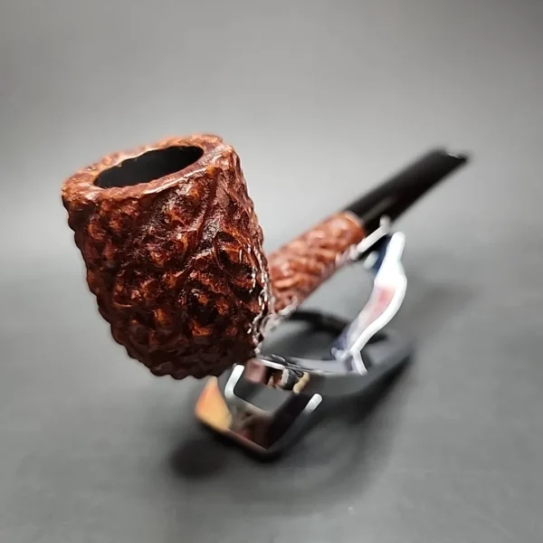 Kaywoodie Natural Burl Rusticated Billiard Estate Briar Pipe, American Estates - Image 5