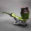 Mutcat Green Calabash Handmade Pipe, New - Image 5