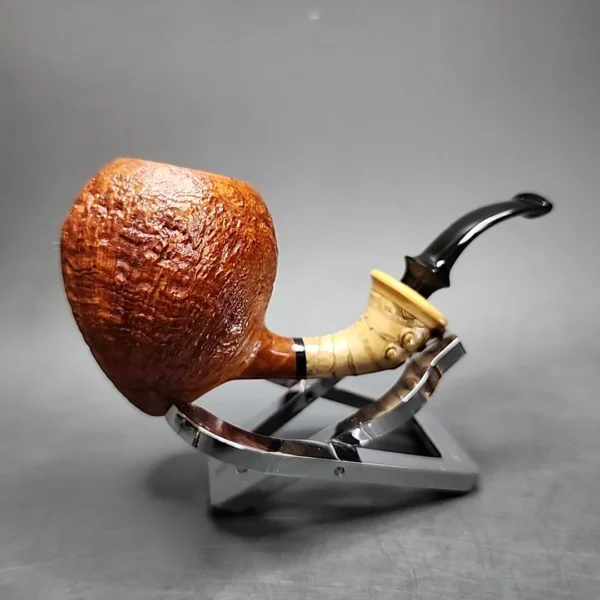Doctor's Pipes Flash Grade Sandblasted Acorn Handmade Briar Pipe, New - Image 5