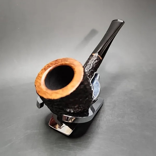 Savinelli Oscar Aged Briar 115 KS Rusticated Pot Estate Briar Pipe, Italian Estates - Image 6