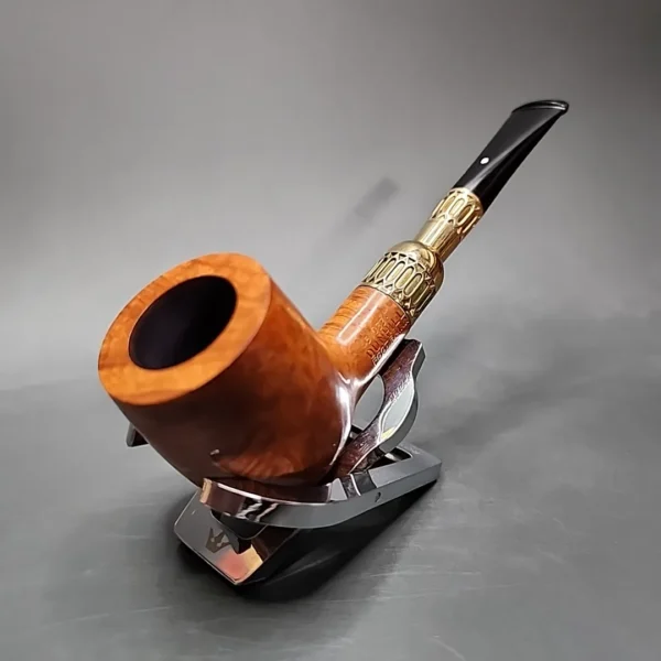 1980 Dunhill 51033 18k Gold Spigot Billiard Estate Briar Pipe, Unsmoked - Image 6