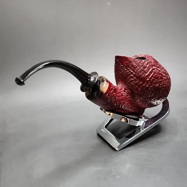 HS Studio Sandblasted Pitcher Estate Briar Pipe, Unsmoked - Image 6