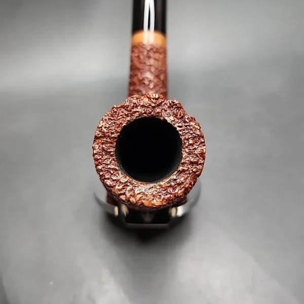 1999 Clarence Mickles Large Rusticated Billiard Estate Briar Pipe, American Estates - Image 6