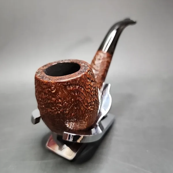 HTL Sandblasted Bent Apple Estate Briar Pipe, English Estates - Image 6