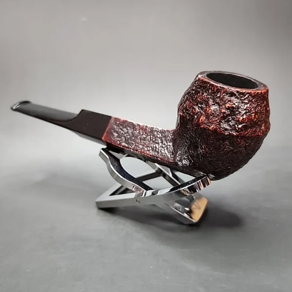 1958 Dunhill Shell ODA 837 Sandblasted Bulldog Estate Briar Pipe, English Estates - Image 6