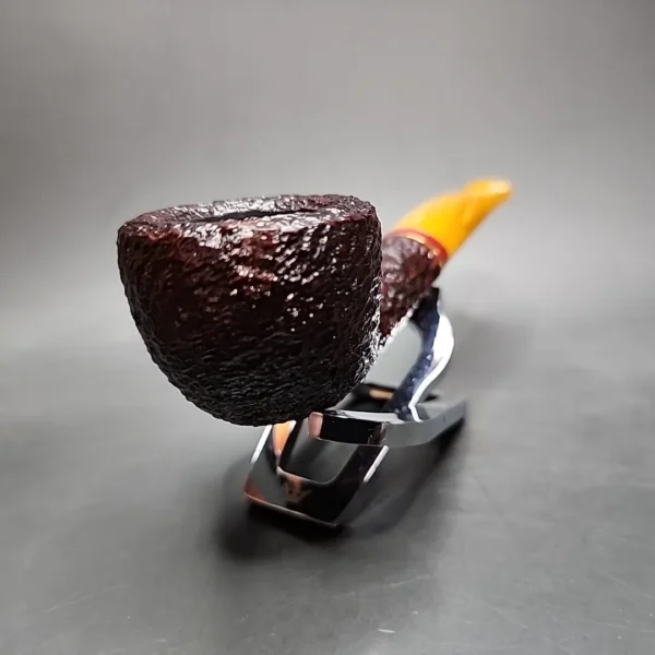 Savinelli 2024 Saint Nicholas 316 KS Rusticated Pot Briar Pipe, 6mm, New - Image 6