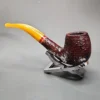 Savinelli 2024 Saint Nicholas 602 KS Rusticated Bent Billiard Briar Pipe, 6mm, New - Image 6