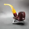 Savinelli 2024 Saint Nicholas 614 KS Rusticated Oom Paul Briar Pipe, 6mm, New - Image 6