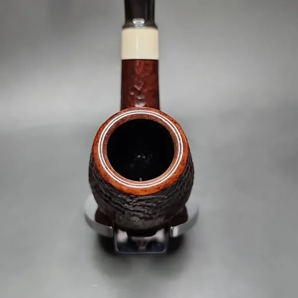 Jess Chonowitsch Sandblasted Bent Brandy Estate Briar Pipe, Danish Estates - Image 5