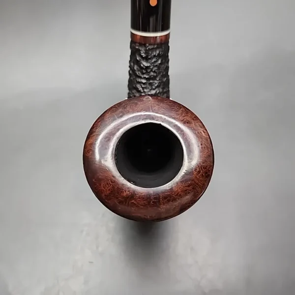 2001 Steve Weiner XL Rusticated Bent Dublin Estate Briar Pipe, American Estates - Image 6