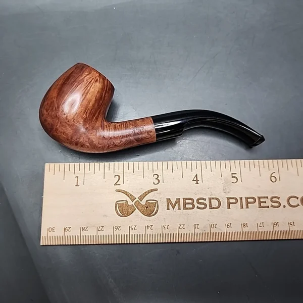 Gigi Infinity Smooth Bent Billiard Estate Briar Pipe, Unsmoked - Image 7