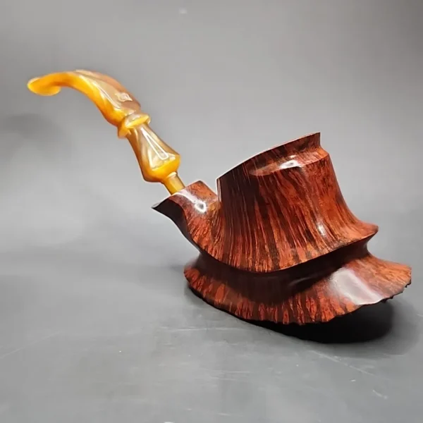 Preben Holm Hallmark H2 Smooth Freehand Estate Briar Pipe, Unsmoked - Image 7