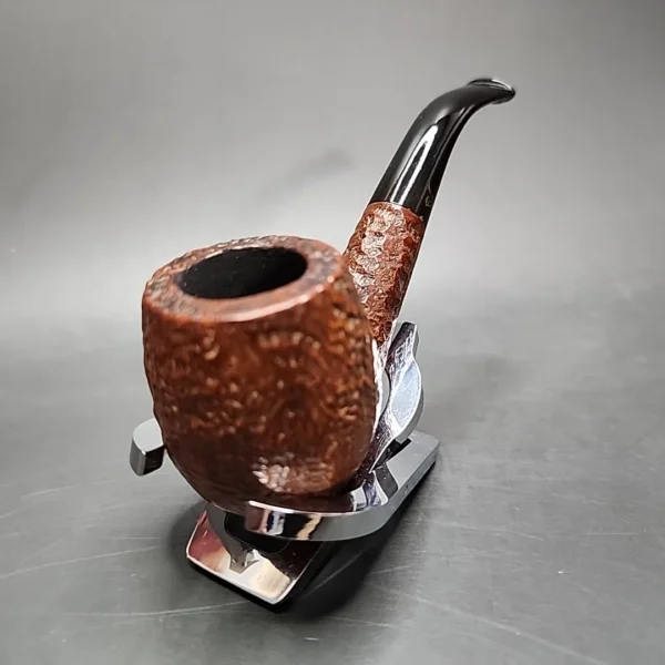 HTL Sandblasted Bent Apple Estate Briar Pipe, English Estates - Image 7