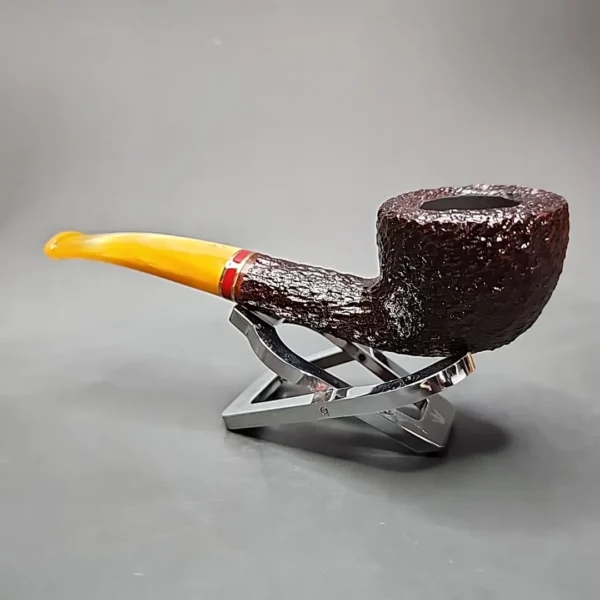 Savinelli 2024 Saint Nicholas 316 KS Rusticated Pot Briar Pipe, 6mm, New - Image 7