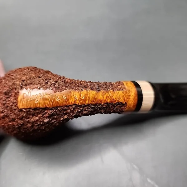 Preston Rogers Rusticated Nosewarmer Pot Handmade Briar Pipe, New - Image 7