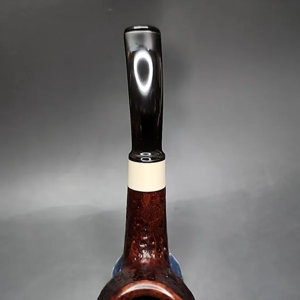 Jess Chonowitsch Sandblasted Bent Brandy Estate Briar Pipe, Danish Estates - Image 6