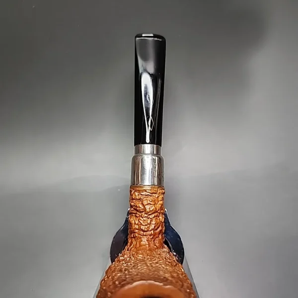 Brebbia First Light Rusticated Billiard Estate Briar Pipe, 9mm, Italian Estates - Image 8