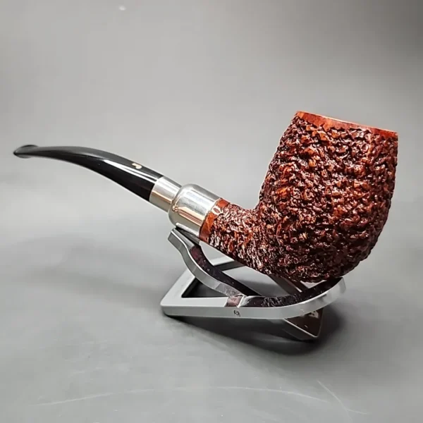 Ser Jacopo R1 Rusticated Bent Egg Estate Briar Pipe, Italian Estates - Image 8