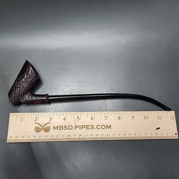 WO Larsen Sandblasted Churchwarden Sitter Estate Briar Pipe, Danish Estates - Image 8