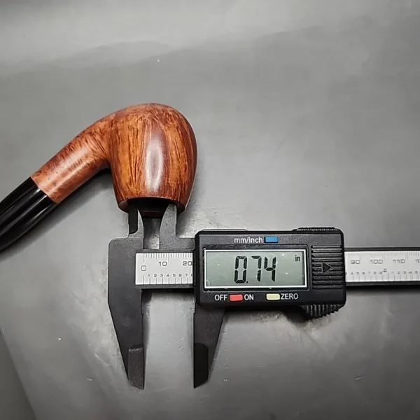 Gigi Infinity Smooth Bent Billiard Estate Briar Pipe, Unsmoked - Image 8