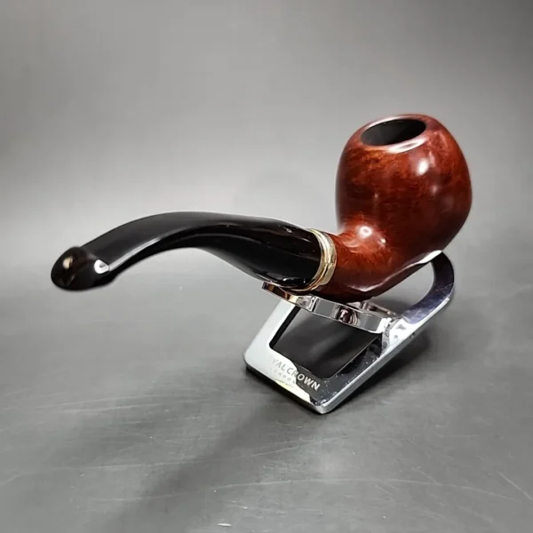 Vauen 3215 Smooth Bent Apple Estate Briar Pipe, Unsmoked, 9mm - Image 8