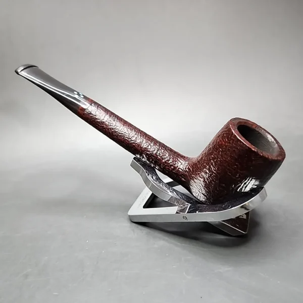 Sasieni 4 Dot Ruff Root Dark Sandblasted Canadian Estate Briar Pipe, French Estates - Image 8