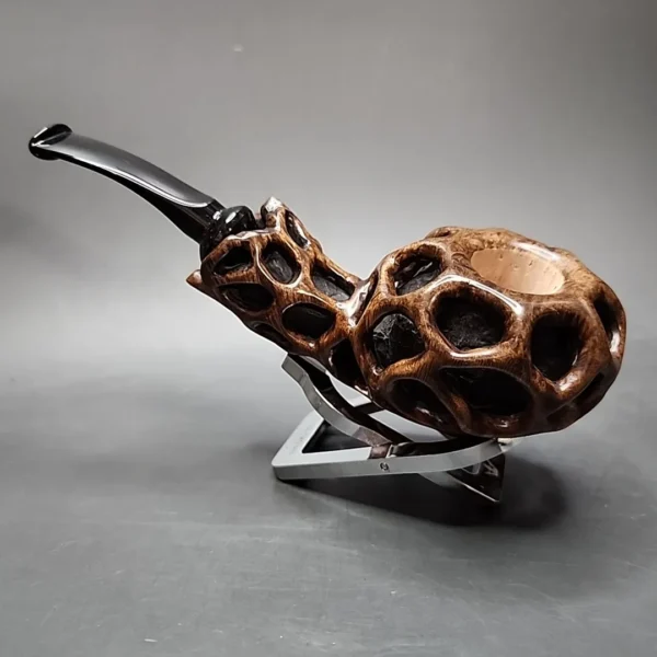 Moonlight Lotus Handmade Briar Pipe, New - Image 8