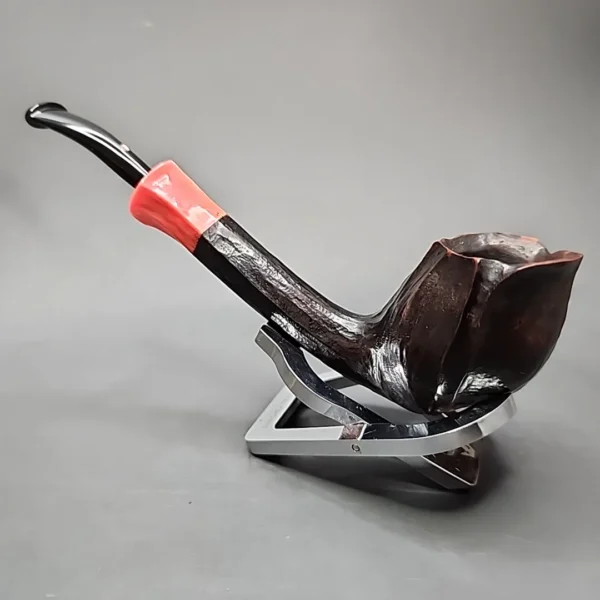 Anne Julie Rusticated Tulip Estate Briar Pipe, Danish Estates - Image 5