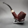 Jess Chonowitsch Sandblasted Bent Brandy Estate Briar Pipe, Danish Estates - Image 7